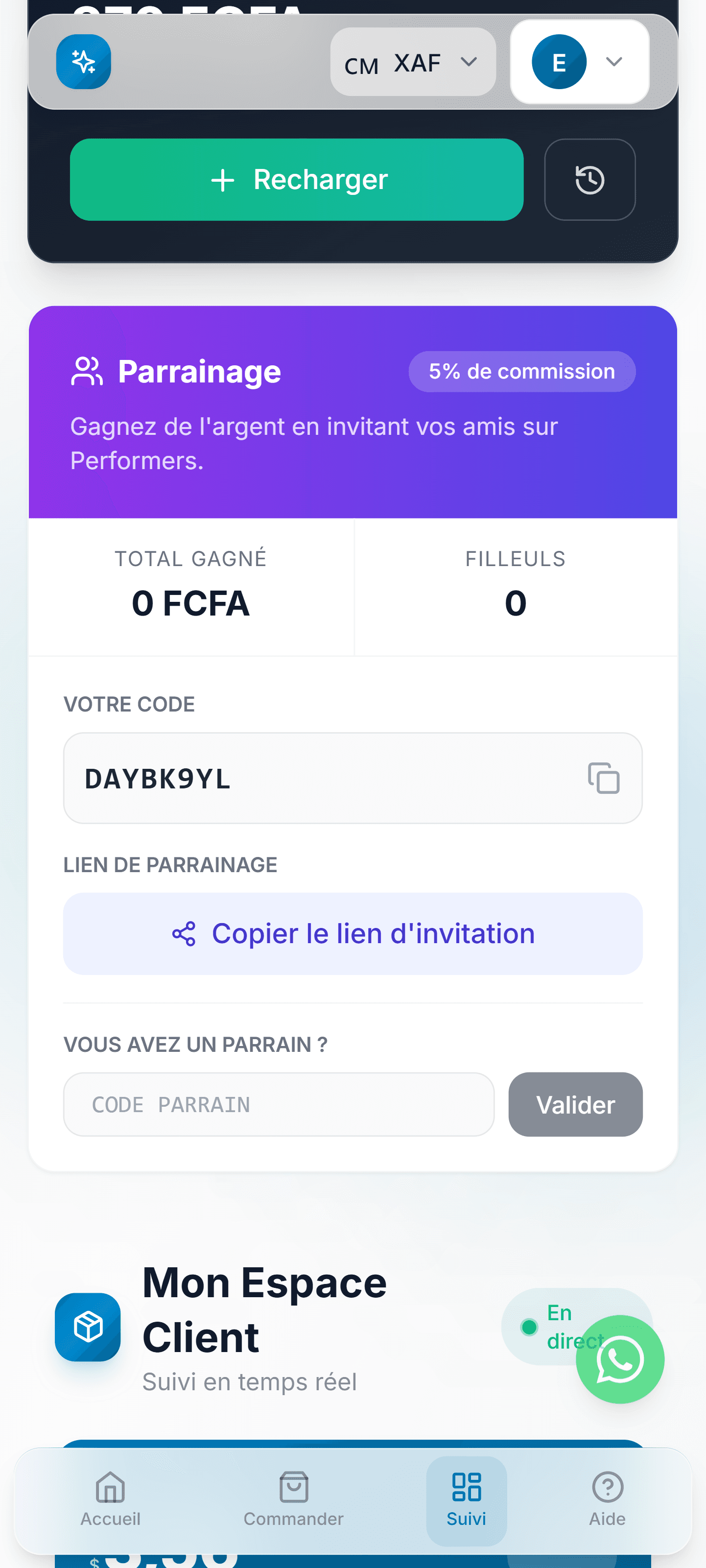 Section offre Boost Performers